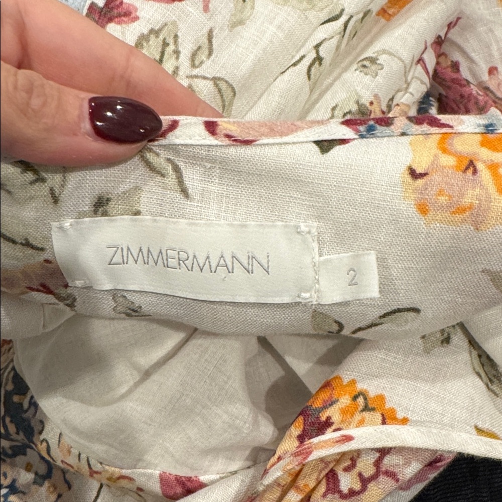 Zimmerman Cutout Floral-print MIDI Dress Size 2 (us 6/8) worn once! - Picture 5 of 5